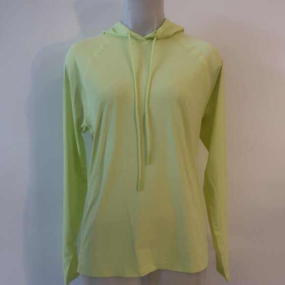 Mens ALO Neon Green Active Hoodie Top S - Picture 2 of 6